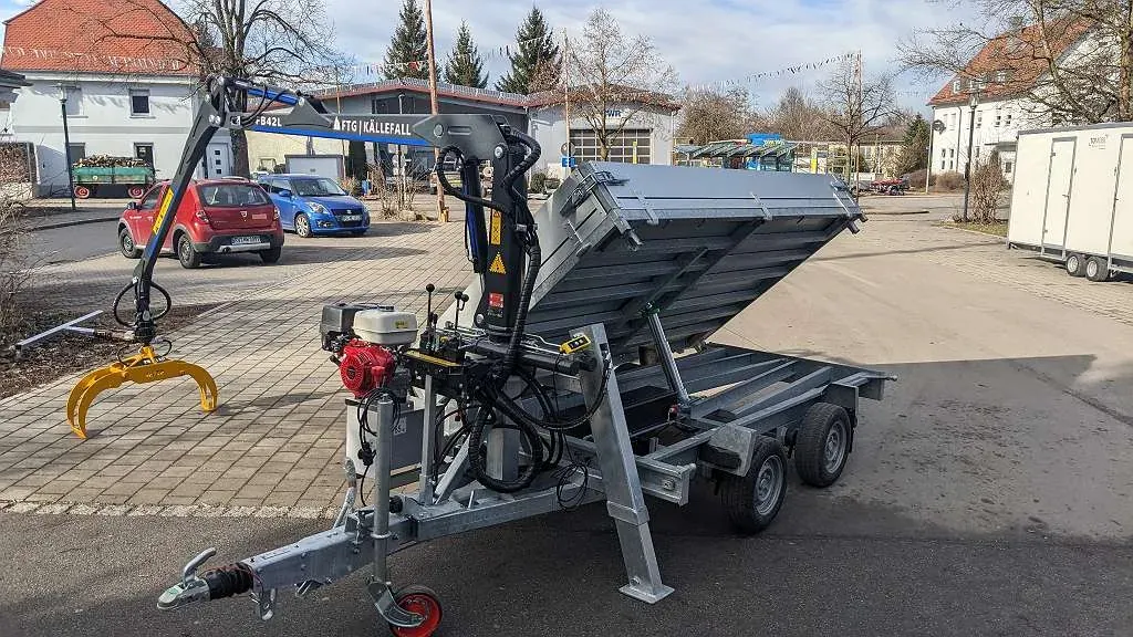 Anssems KSX 3500 Dreiseitenkipper mit Källefall-Kran – Bild 2