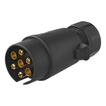 7-polig Anhängerstecker Kunststoff Stecker mit Steckanschluss für Pkw Anhänger – Bild 6