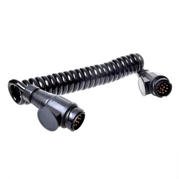 Spiralkabel 12 V, beidseitig mit 13-poliger Stecker 13polig belegt – Bild 3