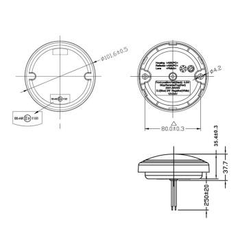 LED Rückleuchte 3 Funktionen 95mm 17LED chrom – Bild 4