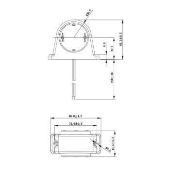 LED Umrissleuchte rot/weiß 68x62mm 8LED – Bild 4