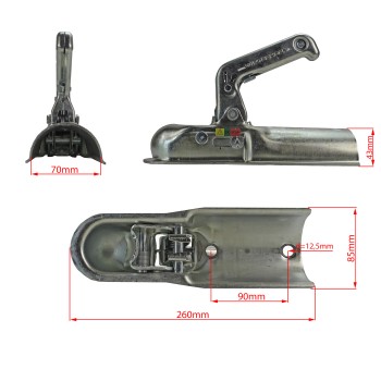 Winterhoff Kugelkupplung TYP WW 8C 70mm Rundrohr Zugmaul PKW Anhänger – Bild 4