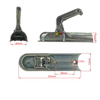 Winterhoff Kugelkupplung TYP WW 8B 60mm Rundrohr Zugmaul PKW Anhänger – Bild 4