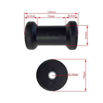 Kielauflage Gummi Länge 125 mm – Bild 3