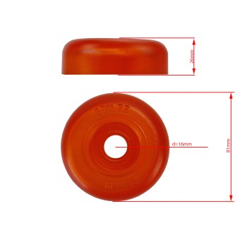 Endkappe für Kielrolle Polyurethan Außendurchmesser 80 mm – Bild 4
