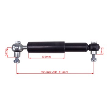 Einachser universal Rad Stoßdämpfer Set schwarz bis 1500kg für PKW Anhänger (Artikelnummer 990000090) – Bild 8
