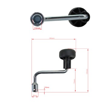 Ersatz Handkurbel für Stützrad Ø 12mm – Bild 3