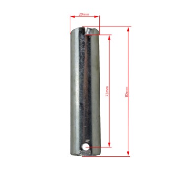 Steckachse 85mm Länge mit Splint für Stützräder – Bild 2