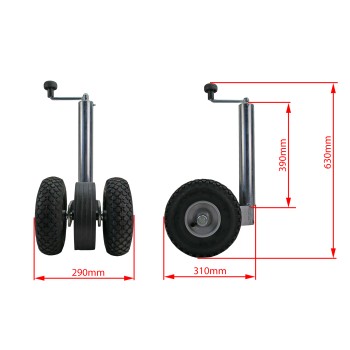 MEGA Stützrad mit 60mm Rohrdurchmesser – Bild 5