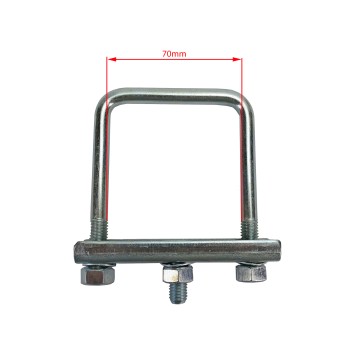 Stützradhalterung / Stützradschelle für vierkant Zugdeichseln 70mm PKW Anhänger – Bild 3