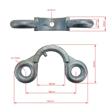 Trennwandhalter 2 Loch für Pferdeanhänger – Bild 2