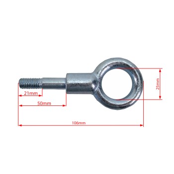 Ringschraube für Panikverschluss M10 x 50 mm für Pferdeanhänger – Bild 2