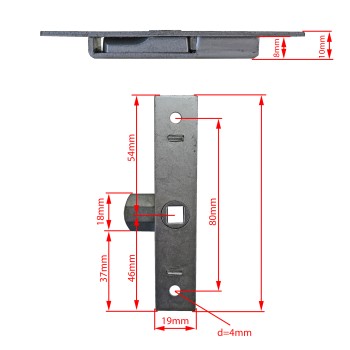 Zungenschloss 100x18mm für Pferdeanhänger / Viehanhänger / Marktanhänger Anhänger – Bild 5