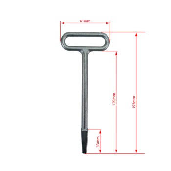 Dornschlüssel 153mm für Zungenschlösser für Pferdeanhänger / Viehanhänger – Bild 2