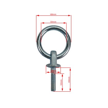 Ösenschraube mit Ring verzinkt Ringdurchmesser 68mm – Bild 2