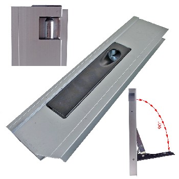 Bordwandverschluss mit Anschlag 400 mm links ALU Bordwand 25mm für PKW Anhänger