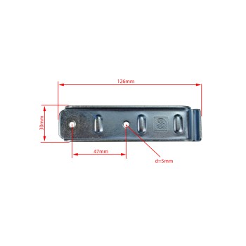 Gegenhalter gerade 126 mm lang verzinkt zu Exzenterverschluss Artikel 990003357 – Bild 2