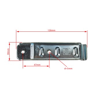 Gegenhalter gekröpft 126 mm lang verzinkt zu Exzenterverschluss Artikel 990003357 – Bild 2