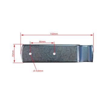Gegenhalter gerade 145 mm lang verzinkt zu Exzenterverschluss Artikel 990003360 – Bild 2