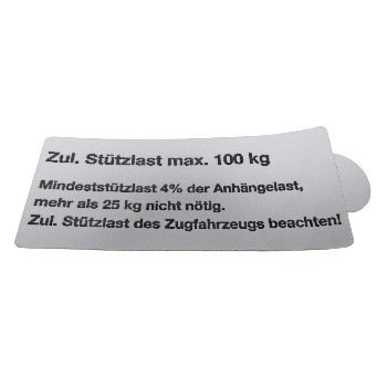 100kg Stützlastschild mit Klebefolie groß – Bild 7