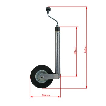 Stützrad mit integrierter Stützlastwaage und 48mm Rohrdurchmesser (Artikelnummer 990003474) – Bild 5