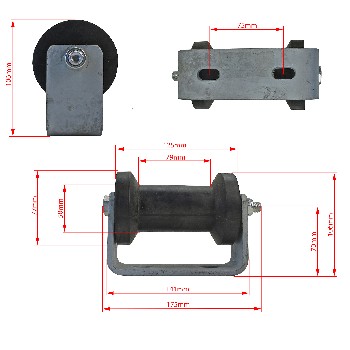 Kielrolle 125 mm mit Halter – Bild 5