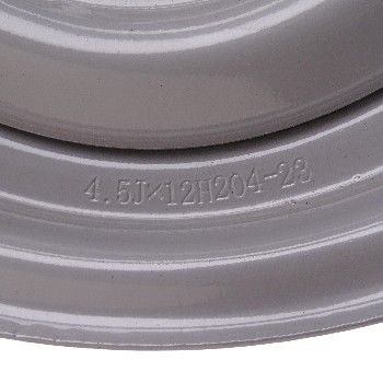 Felge 4,5 J x 12 H2, Mittenloch 67mm LK 112, 5 Loch, ET 20 für PKW Anhänger – Bild 4