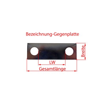 Gegenplatte für Bügelschrauben passend für LW = 43mm – Bild 2