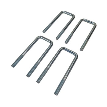 4er Set U Bügelschraube M10 verzinkt LH = 120 mm LW = 43 mm