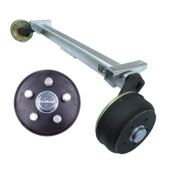 Schlegl 1000kg Anhänger Achse SB10 - 1000mm - Radanschluss 5 x 112 - gebremst