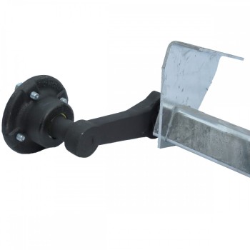 Schlegl 750kg Anhänger Achse MB8 - 1000mm - 4x100 - hoher Auflagebock-ungebremst – Bild 5