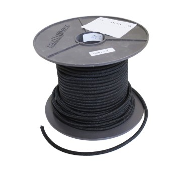 Gummi Expanderseil in schwarz 6 mm stark Meterware
