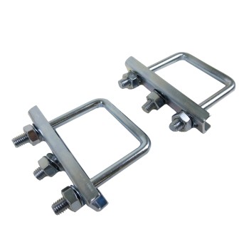 Stützradhalterung / Stützradschelle für vierkant Zugdeichseln 60mm PKW Anhänger