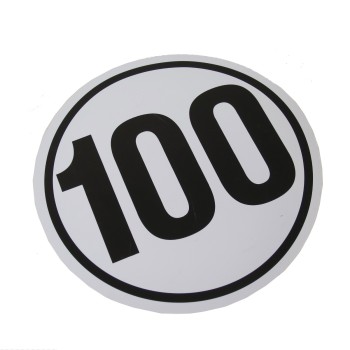 Aufkleber 100 km/h