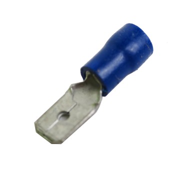 Flachstecker blau isoliert für Kabel 1,5 - 2,5 mm²