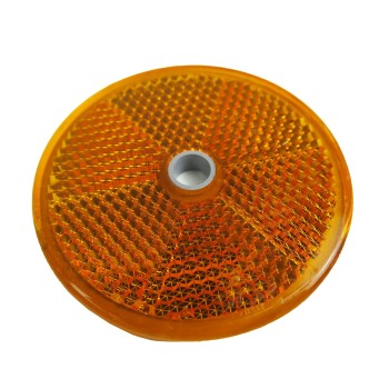 Rückstrahler rund gelb 60mm