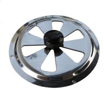Lüftungs Drehrosette aus Alu Durchmesser 163 mm