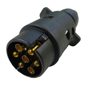 7 poliger Anhängerstecker Kunststoff Stecker Pkw Anhänger Schraubanschluss