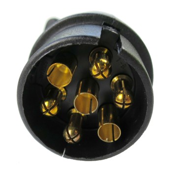 7 poliger Anhängerstecker Kunststoff Stecker Pkw Anhänger Schraubanschluss – Bild 2