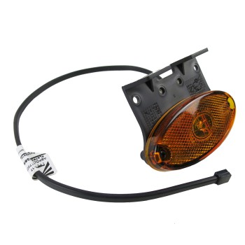 Aspöck LED Flatpoint Seitenmarkierungsleuchte mit Halter nach vorne und DC Kabel 0,5m 31-2369-027