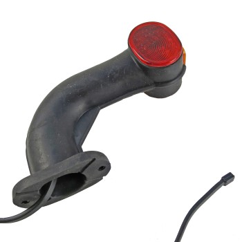 Aspöck Superpoint II Umrissleuchte rot/weiß mit Gummiarm links DC Anschluss