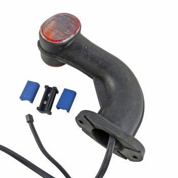 Aspöck Superpoint II Umrissleuchte rot/weiß mit Gummiarm links DC Anschluss – Bild 2