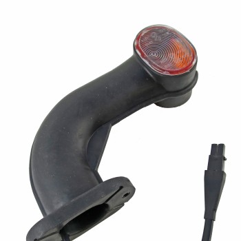 Aspöck Superpoint II Umrissleuchte rot/weiß mit Gummiarm links mit 2-poliger Stecker – Bild 4