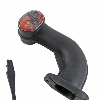 Aspöck Superpoint II Umrissleuchte rot/weiß mit Gummiarm rechts mit 2-poliger Stecker – Bild 4