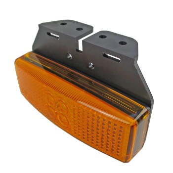 LED Seitenmarkierungsleuchte 12/24V orange 110x40mm mit Halter – Bild 2