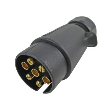 7-polig Anhängerstecker Kunststoff Stecker mit Steckanschluss für Pkw Anhänger