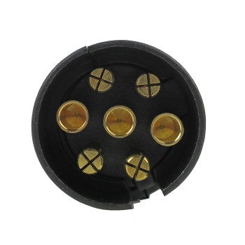 7-polig Anhängerstecker Kunststoff Stecker mit Steckanschluss für Pkw Anhänger – Bild 3