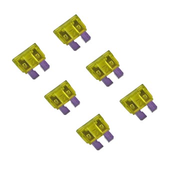 Flachsicherungen Standard 20A gelb 6 Stück im Blister