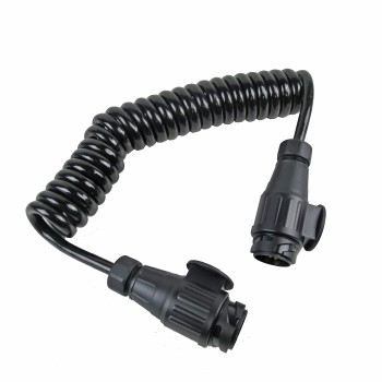Spiralkabel 12 V, beidseitig mit 13-poliger Stecker 13polig belegt