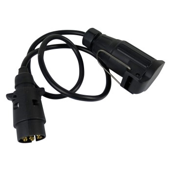 Adapter mit 800 mm Kabel 7-poliger Stecker/13-polige Steckdose für PKW Anhänger